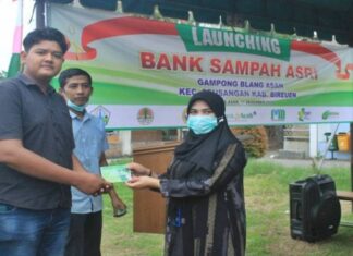 Blang Asan, Gampong Binaan Yayasan AGC Lauching Bank Sampah Gampong Binaan Yayasan AGC