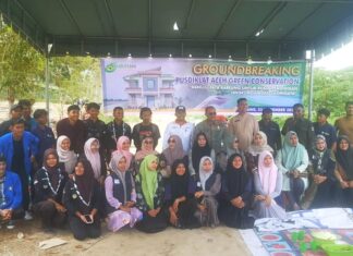 Yayasan AGC Lakukan Groundbreaking Pusdiklat di Paya Kareung foto groundbreaking
